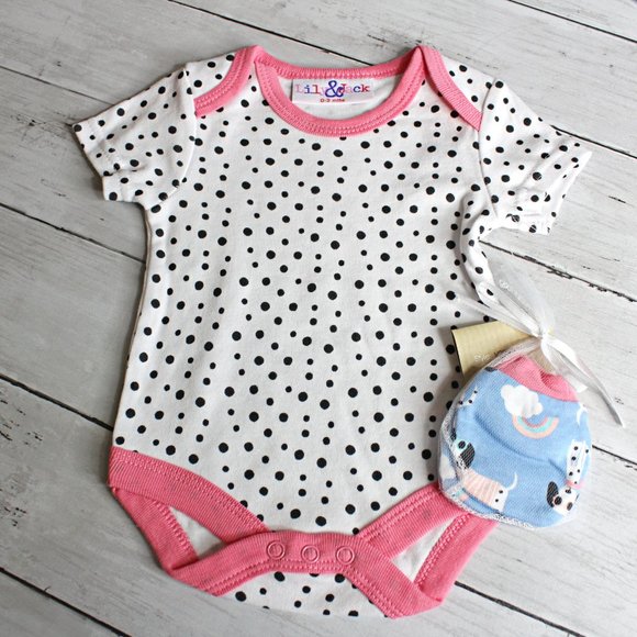 Lily & Jack Baby Girl's Dalmation Dogs Sleeper Hat Layette Size 0 3 Mo - Picture 5 of 7